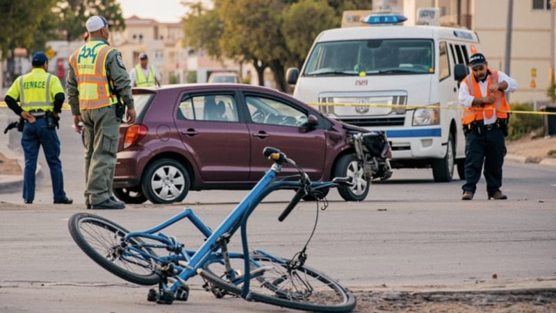 Accidente en el oriente de Delicias: ciclista pierde la vida tras ser impactada por un automóvil