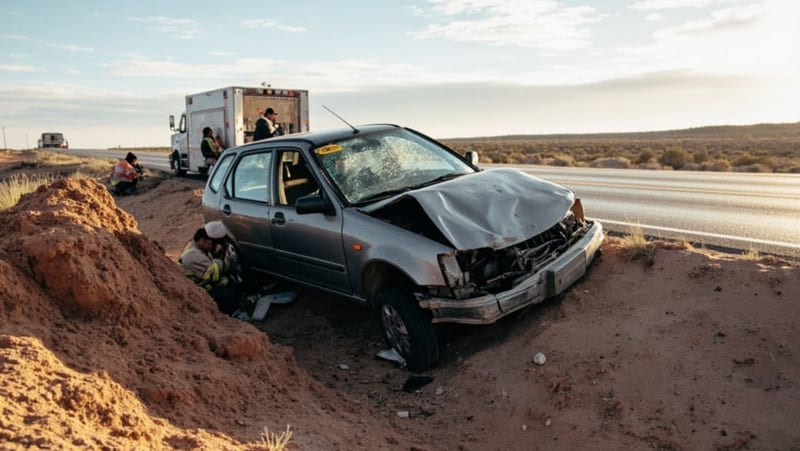 Accidente en la federal a la altura del km 183 deja cuatro heridos tras salir del camino en Meoqui