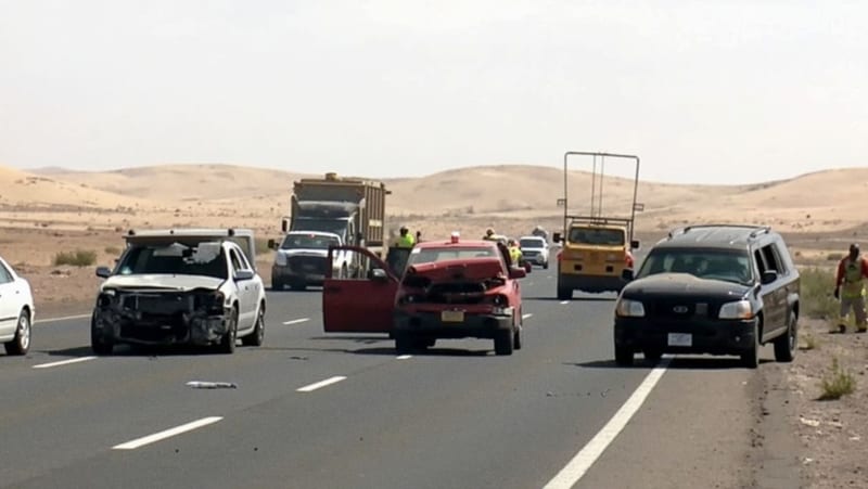 Accidente múltiple en carretera Aldama-Ojinaga: cuatro vehículos colisionan sin dejar lesionados