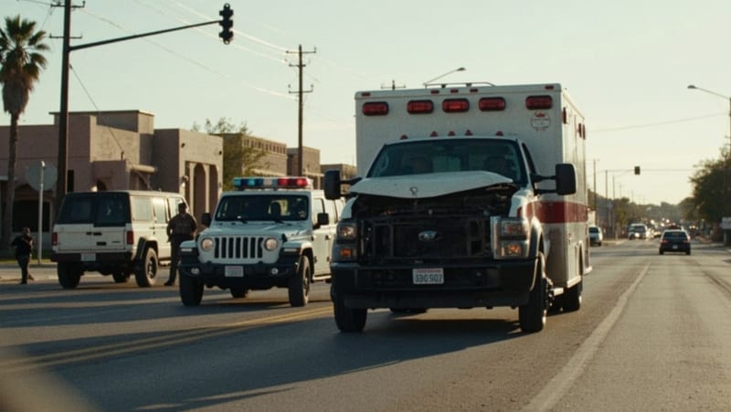Ambulancia de Cruz Roja sufre accidente en Ojinaga mientras respondía a emergencia