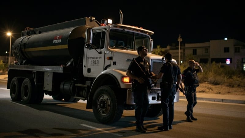 Aseguran tractocamión con casi 28 mil litros de combustible sin acreditación en capital de Chihuahua