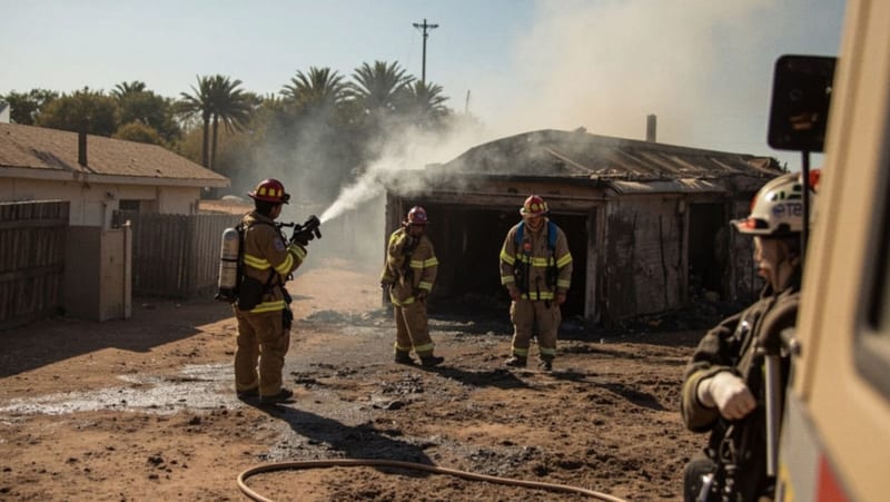 Bomberos atienden incendio en vivienda de Ojinaga; se solicita apoyo a la comunidad