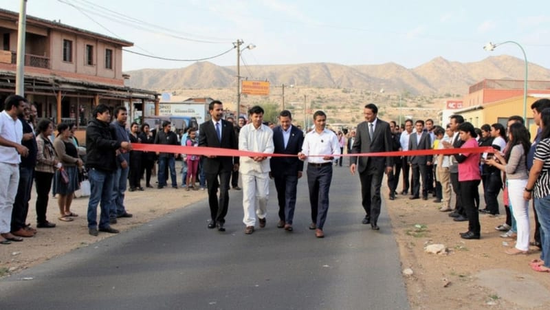 Camargo inaugura pavimentación de calle Pino Suárez con inversión de 7.9 millones de pesos