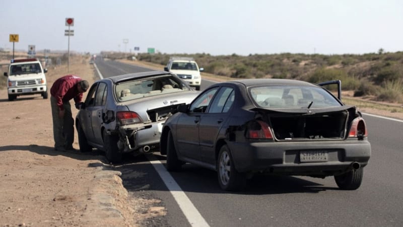 Choque en carretera Delicias-Orranteño por invasión de carril; sin lesionados