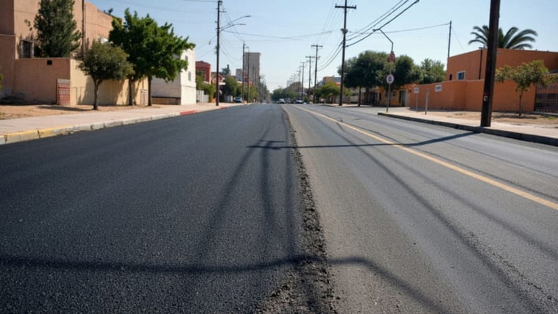 Concluye rehabilitación de la calle 8 Norte en Delicias con nueva carpeta asfáltica