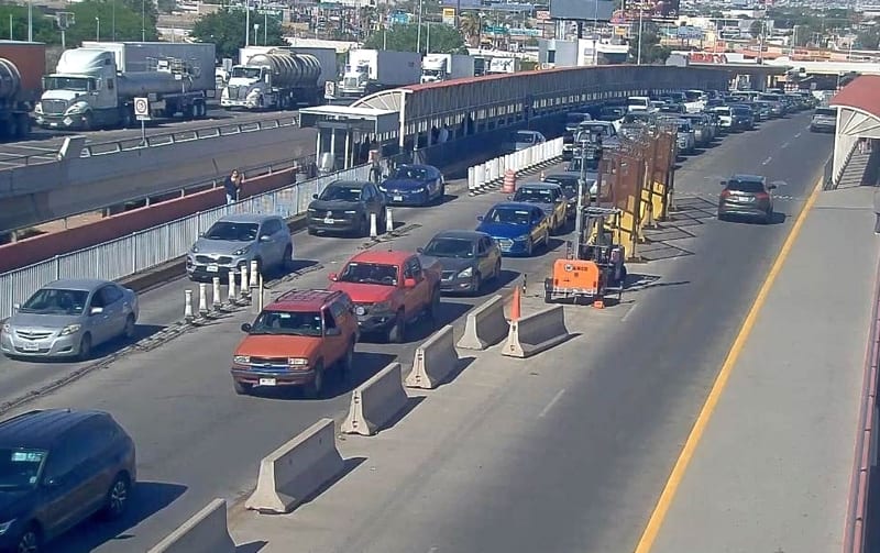 Congestión fronteriza en Juárez: más de 90 minutos de espera para cruzar a El Paso en Jueves Santo