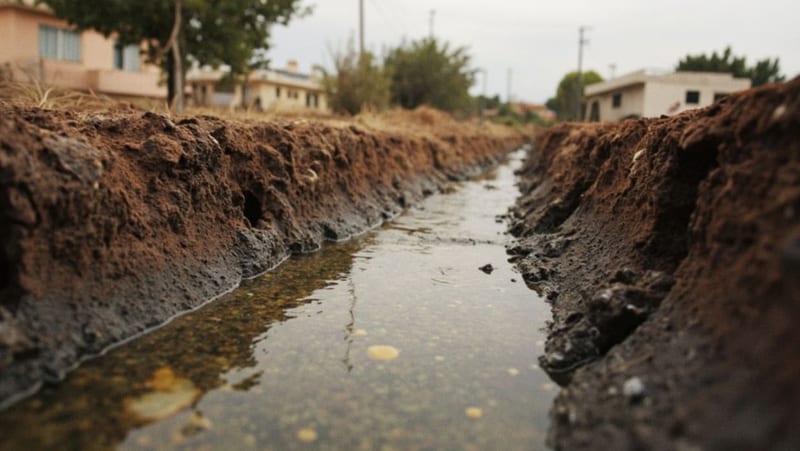 Contaminación por aguas negras afecta a vecinos de la colonia Chavira en Camargo