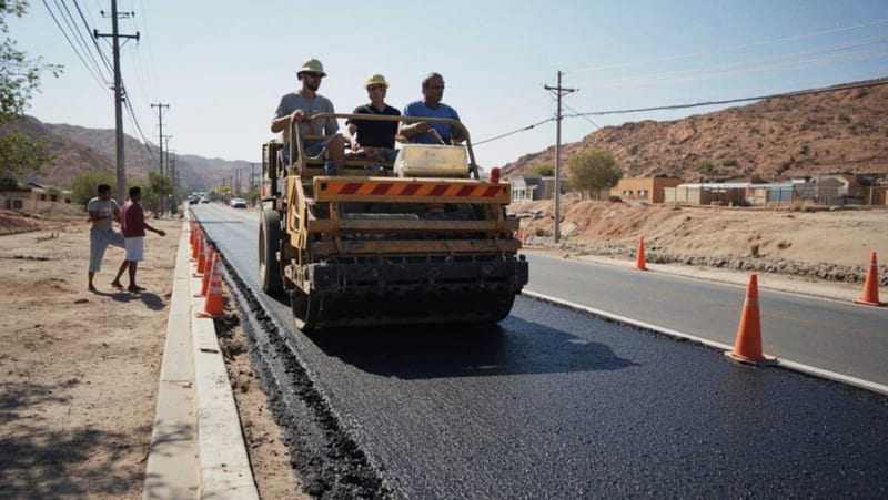 Delicias avanza en modernización del centro con nueva pavimentación en Primera Norte