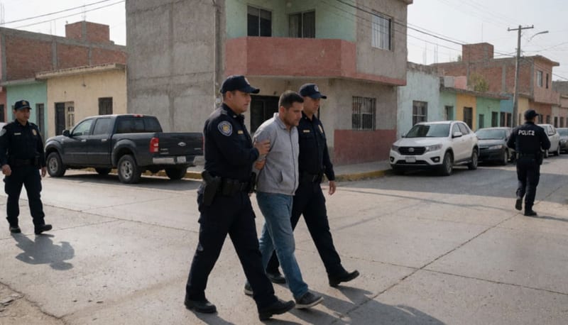 Calles de una zona residencial donde fue detenido el presunto líder delictivo en operativo policial