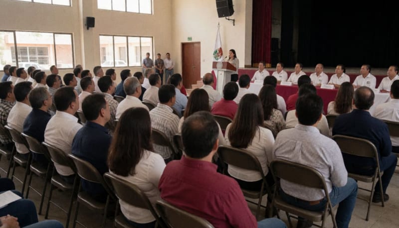 Autoridades y representantes de la sociedad civil reunidos en auditorio municipal durante acto de reconocimiento
