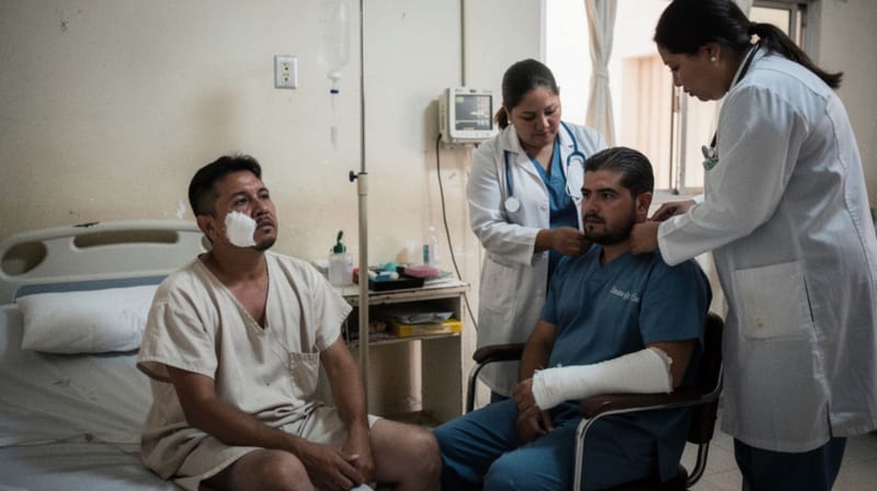 Dos hombres baleados en Aldama son trasladados a Hospital Central sin identificar a sus agresores