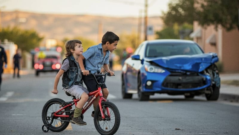 Dos niños sufren lesiones graves tras ser atropellados por auto en Delicias