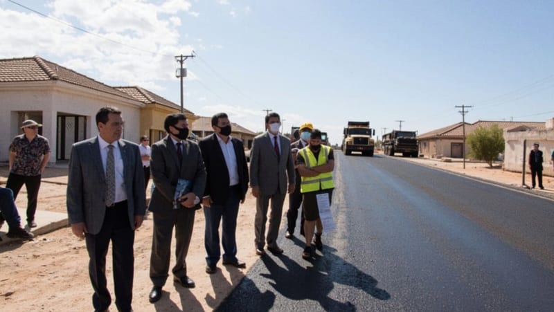 Edith Escárcega inicia pavimentación del último tramo de la calle Durango en Nuevo Casas Grandes