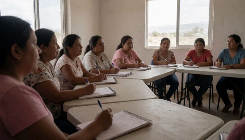 Personal de estancias infantiles en Delicias durante una sesión de capacitación sobre detección temprana de autismo