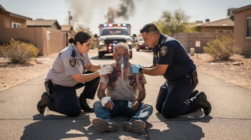 Explosión de tanque de gas en Real de Minas deja a hombre con quemaduras graves