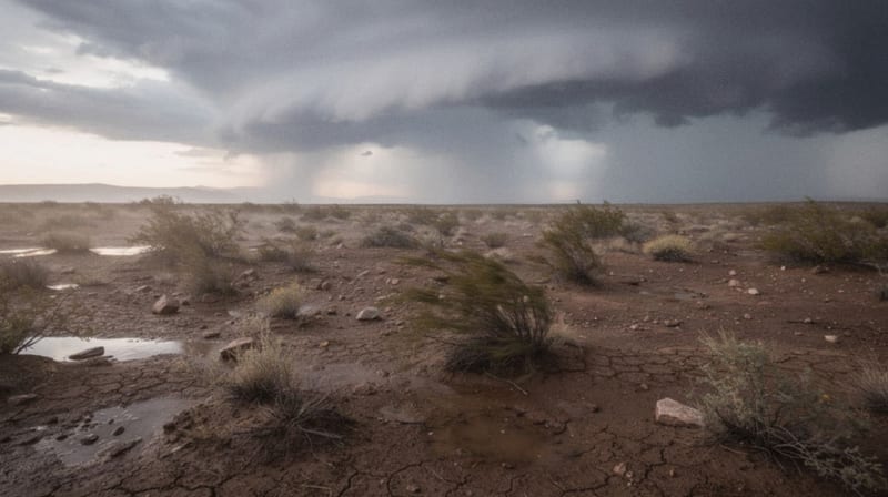 Frente frío 43 trae lluvias intensas y vientos fuertes a Chihuahua