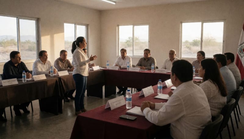 Sesión de Cabildo en el municipio con autoridades reunidas durante anuncio de cambios administrativos