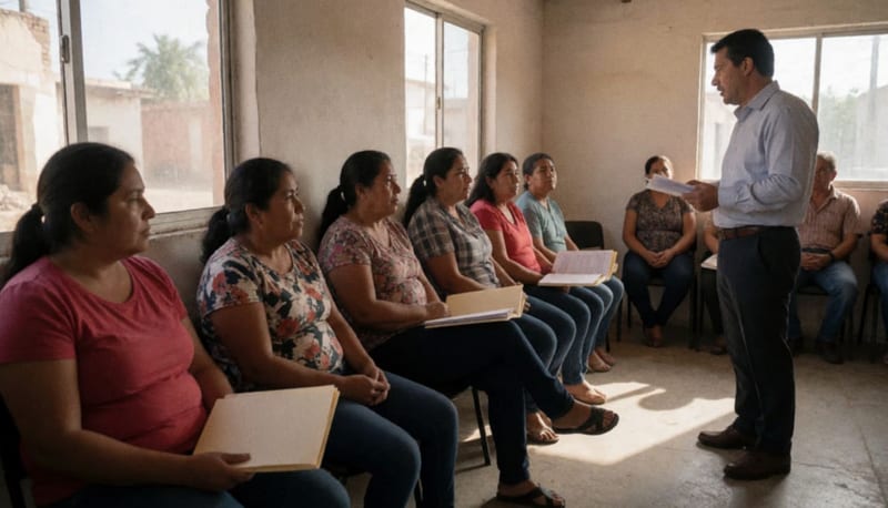 Ciudadanos en una jornada de asesorías jurídicas gratuitas en Delicias
