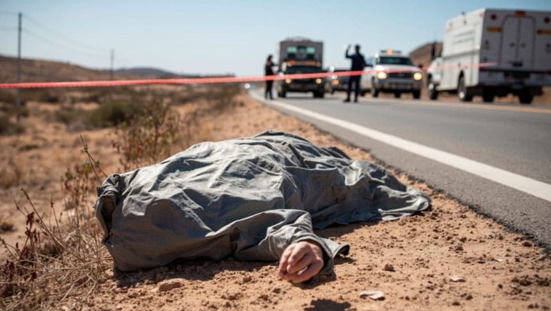 Hallan cadáver envuelto en lona en la carretera Aldama-Chihuahua