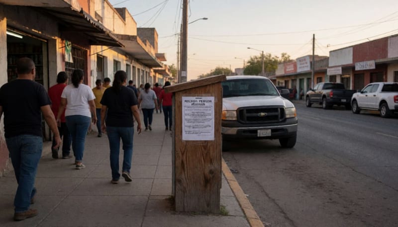 Voluntarios recorren las calles de una localidad del norte buscando información sobre el paradero de una persona desaparecida