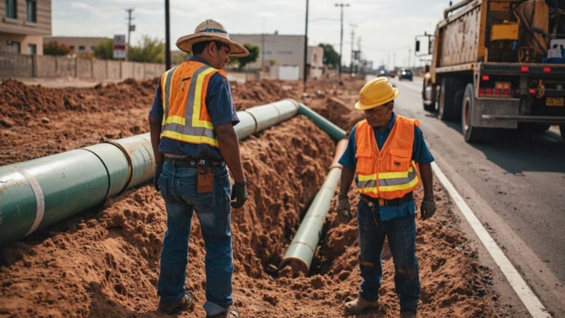 JMAS Delicias avanza en rehabilitación de más de 1,200 metros de tuberías en sectores norte y poniente