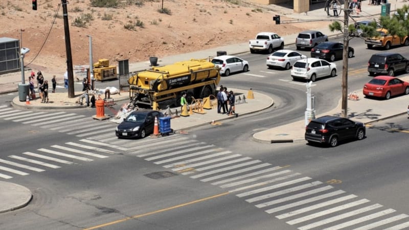 JMAS realiza trabajos y cierra carriles en Carranza y Universidad en Chihuahua; habrá afectaciones viales