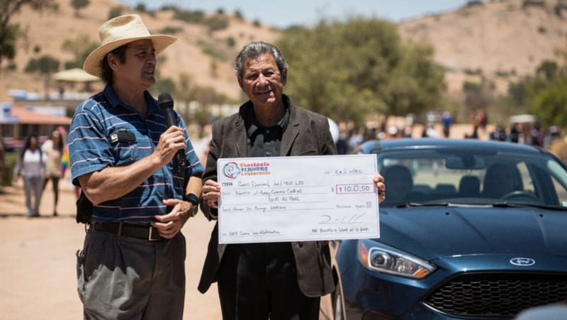 Juan Francisco Ontiveros se lleva el Renault Kwid 2026 en sorteo de contribuyentes puntuales en Camargo
