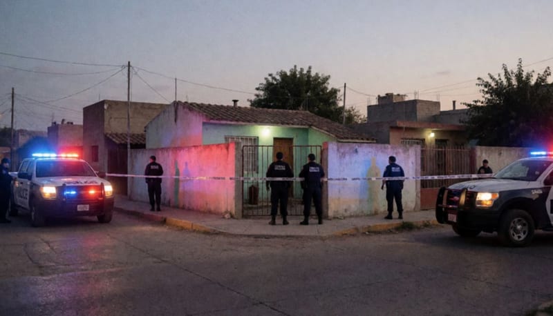 Perímetro de seguridad establecido alrededor de una vivienda en el sector Poniente de Delicias durante investigación