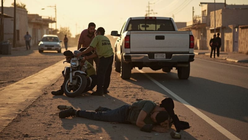 Menor de 14 años cae de motocicleta en Camargo tras maniobra; Policía Vial descarta choque