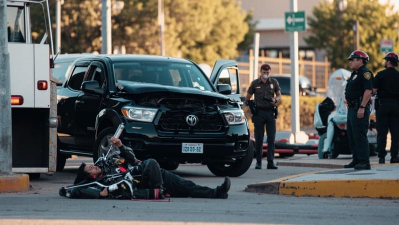 Motociclista resulta lesionado tras ser impactado por auto en Nombre de Dios