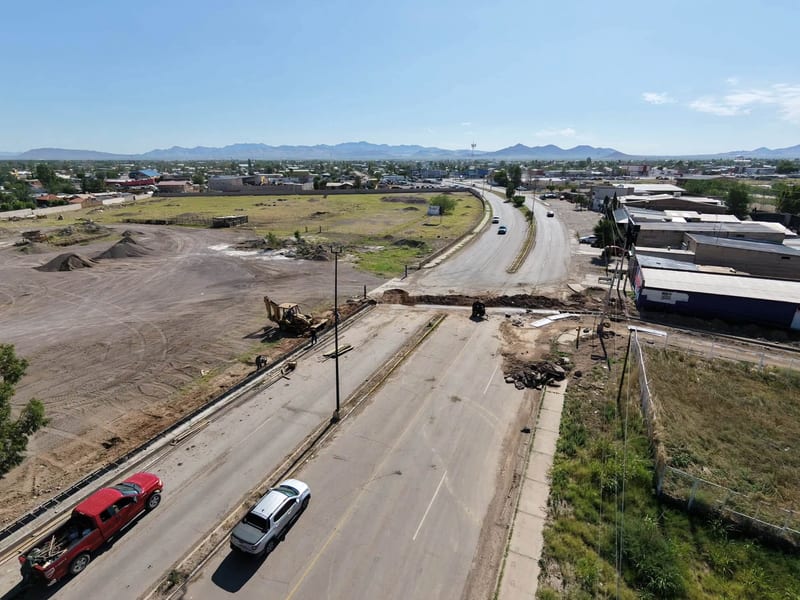 Nuevo Casas Grandes reabre libramiento sur tras conclusión de canal pluvial contra inundaciones