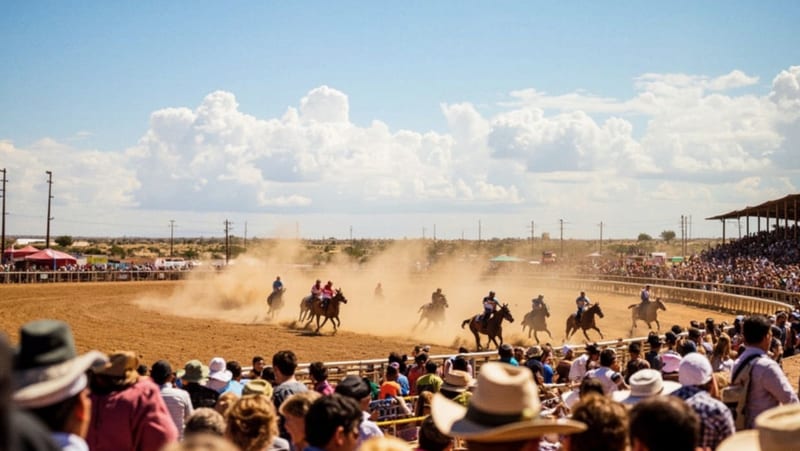 Ojinaga celebra el Día de Independencia con gran evento de carreras de caballos