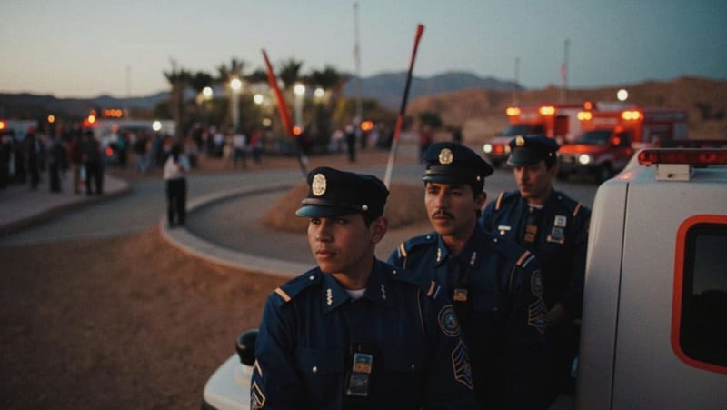 Operativo de seguridad en la Glorieta de Pancho Villa para celebraciones del próximo partido de México