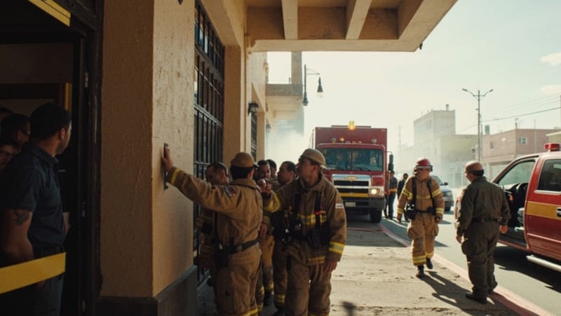 Parral realiza simulacro de incendio con evacuación en Presidencia Municipal