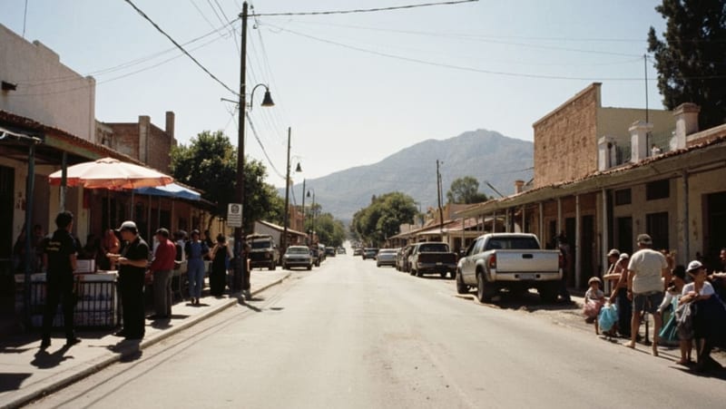 Autoridades y habitantes en una explanada del municipio durante actividades de atención ciudadana y servicios estatales
