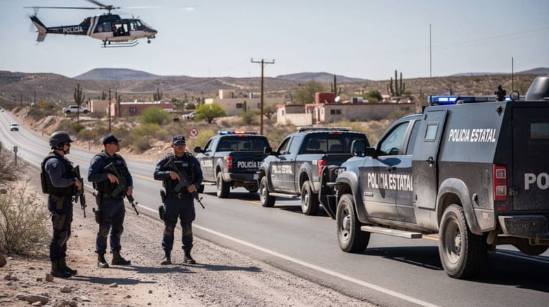 Policía estatal realiza operativo especial en la región de Ojinaga