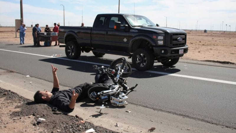 Repartidor lesionado tras ignorar alto y chocar contra camioneta en Camargo