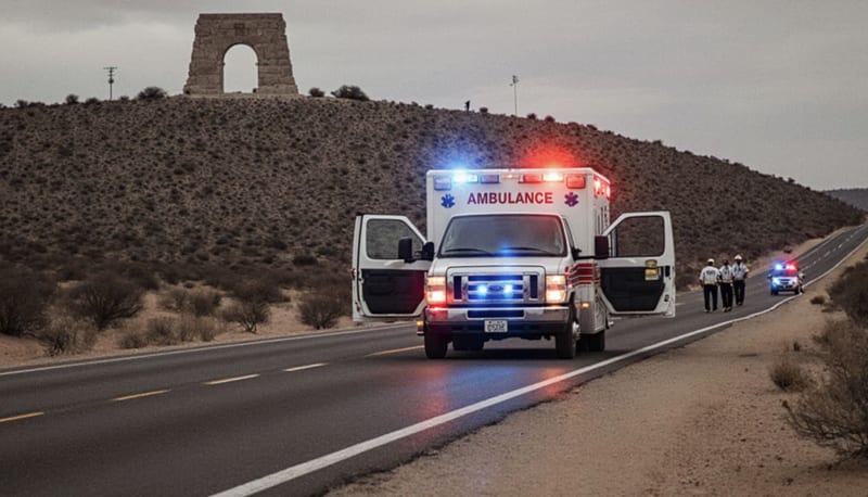 Trasladan de urgencia a menor accidentada en la Puerta del Tiempo hacia Chihuahua