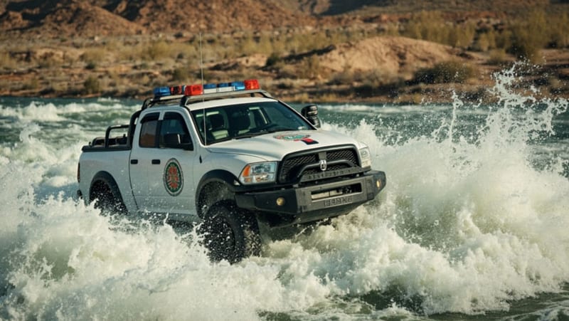 Vehículo cae al Río Conchos y es arrastrado por la corriente en Rancho Nuevo, Camargo