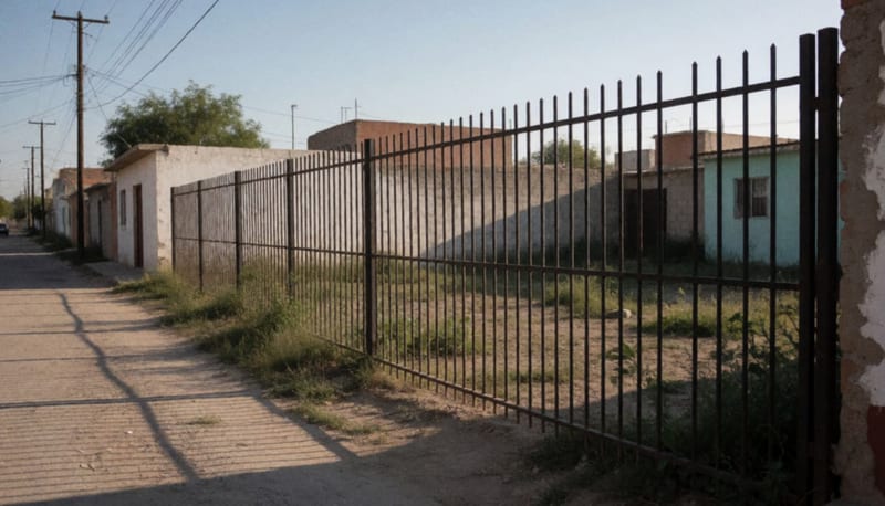 Tramo de cerco dañado en una callejuela de Camargo con más de 20 metros de destrucción