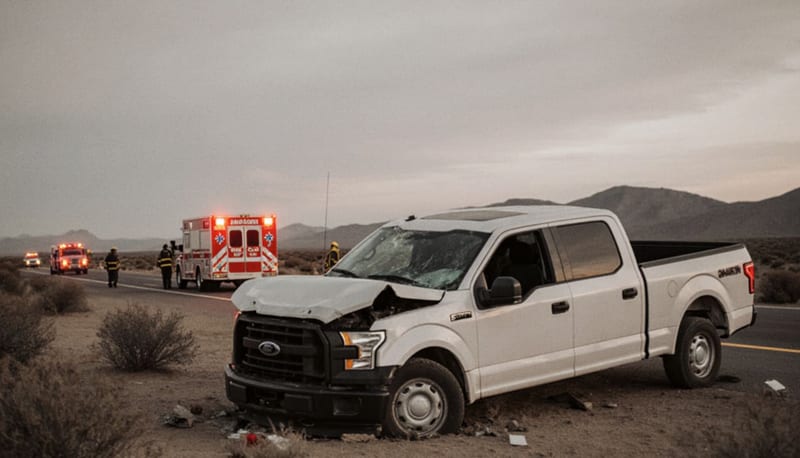 Vuelco de camioneta deja dos lesionados en la carretera Aldama-Ojinaga